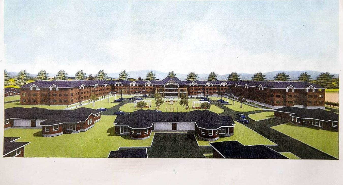 A design for the Speldhurst Country Estate expansion, featuring the 144-apartment complex at the rear.