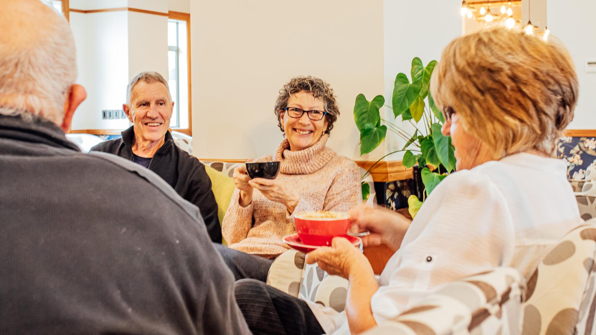 Group of residents in lounge